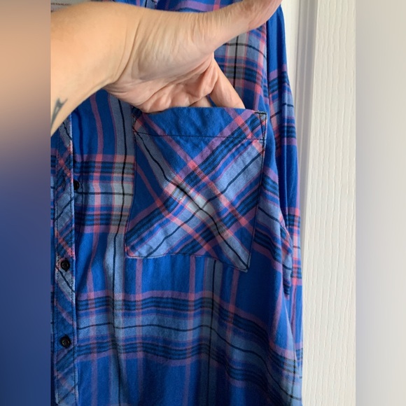 Arizona Co boyfriend fit long sleeved button size XXL -juniors - Picture 5 of 5